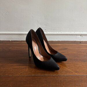 Aldo Black Snakeskin Leather Heels